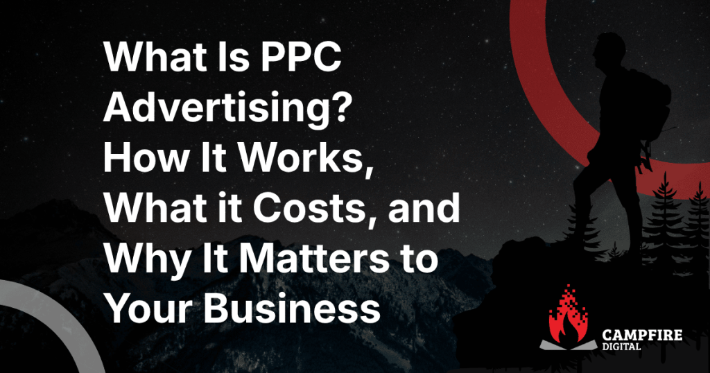 Graphic text reads: What Is PPC Advertising? How It Works, What it Costs, and Why It Matters to Your Business.